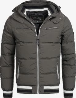 Indicode Jeans Winterjassen Winterjas Marlon Heren Basaltgrijs