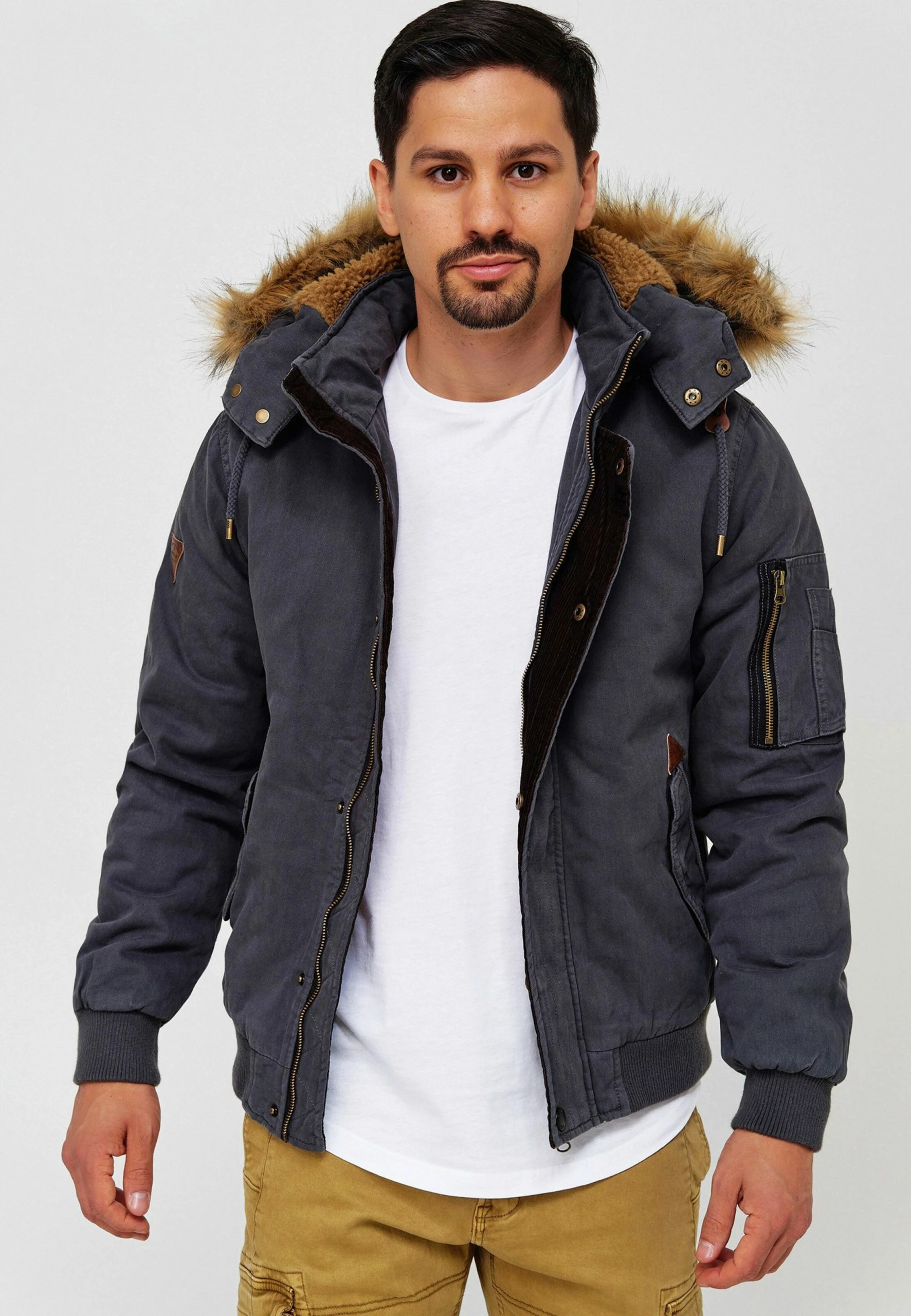 Indicode Jeans Winterjassen Winterjas Pennington Heren Donkergrijs - Afbeelding 5