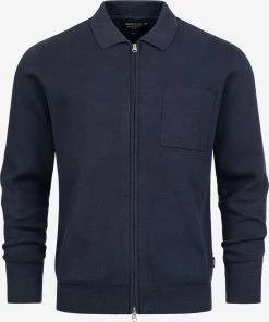 Indicode Jeans Vesten Gebreid Vest Muhlan Heren Donkerblauw