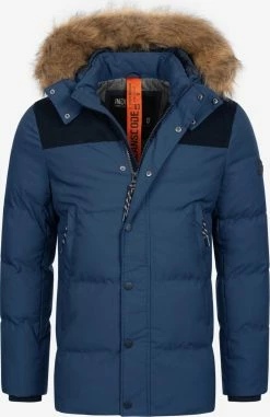 Indicode Jeans Parkas Winterparka Hexyl Heren Kobaltblauw