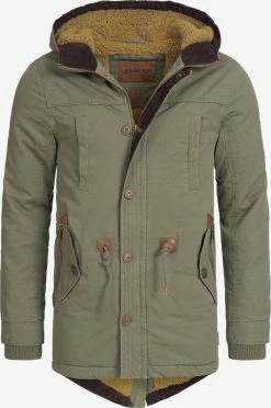 Indicode Jeans Parkas Winterparka Barge Heren Kaki
