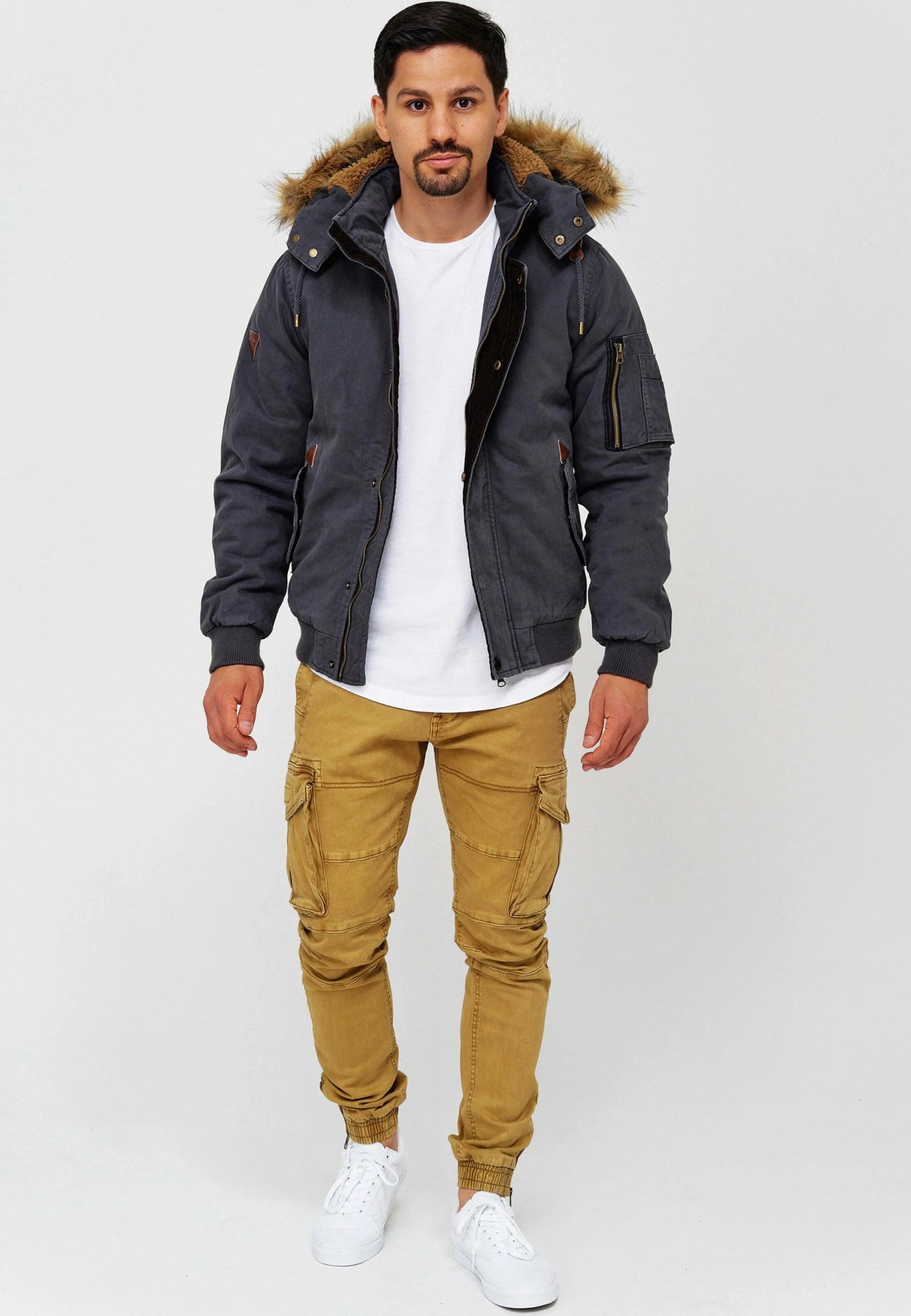 Indicode Jeans Winterjassen Winterjas Pennington Heren Donkergrijs - Afbeelding 4