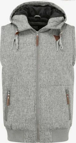 Indicode Jeans Bodywarmers Bodywarmer Lecter Heren Lichtgrijs