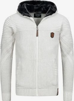 Indicode Jeans Vesten Gebreid Vest Lothian Heren Wit