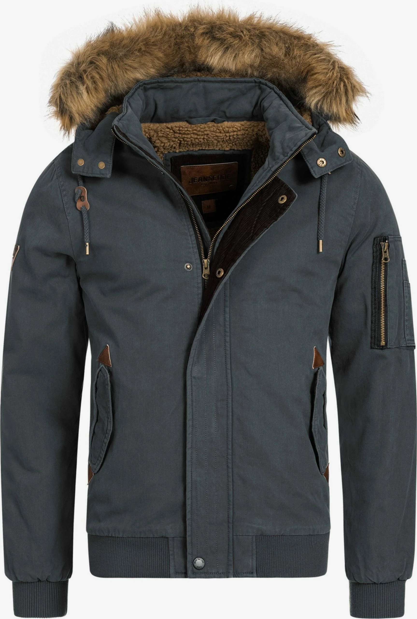 Indicode Jeans Winterjassen Winterjas Pennington Heren Donkergrijs
