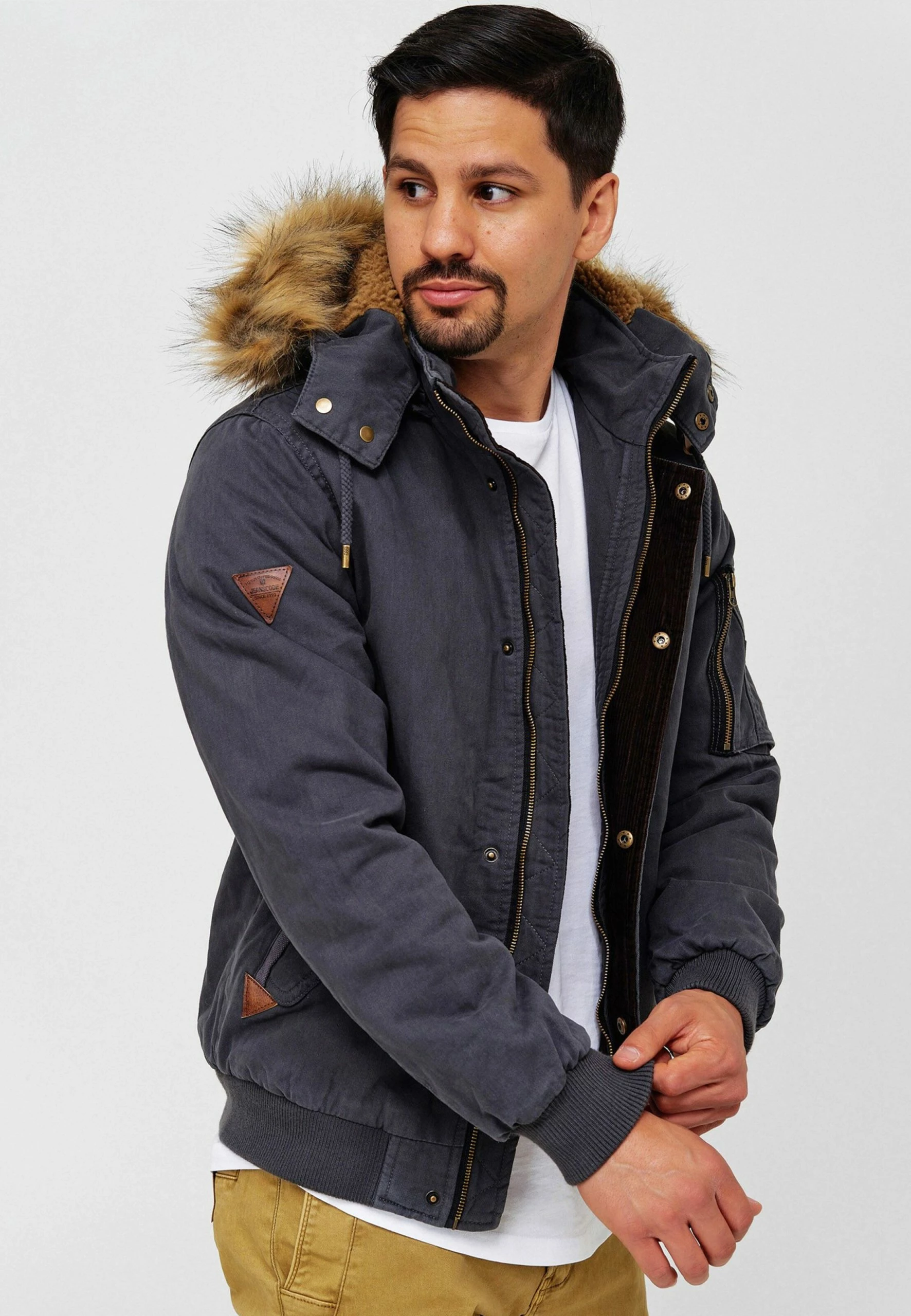 Indicode Jeans Winterjassen Winterjas Pennington Heren Donkergrijs - Afbeelding 3