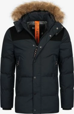 Indicode Jeans Parkas Winterparka Hexyl Heren Zwart